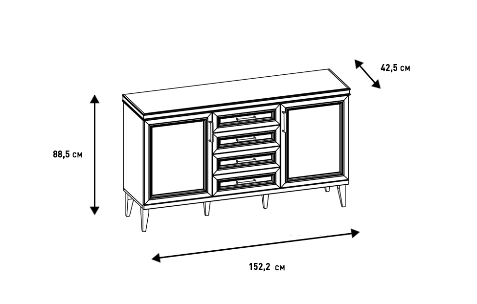 Комоды - изображение №13 "Комод Орландо "  на www.Angstrem-mebel.ru