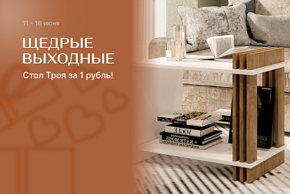 Щедрые выходные! Стол Троя в подарок при заказе от 30 000 рублей!